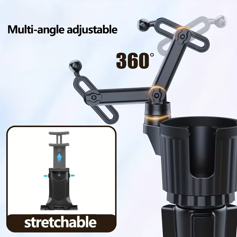 Car Cup Holder Cell Phone/Tablet Holder Multi-functional Car Cell Phone Holder 3in 1 LARGE