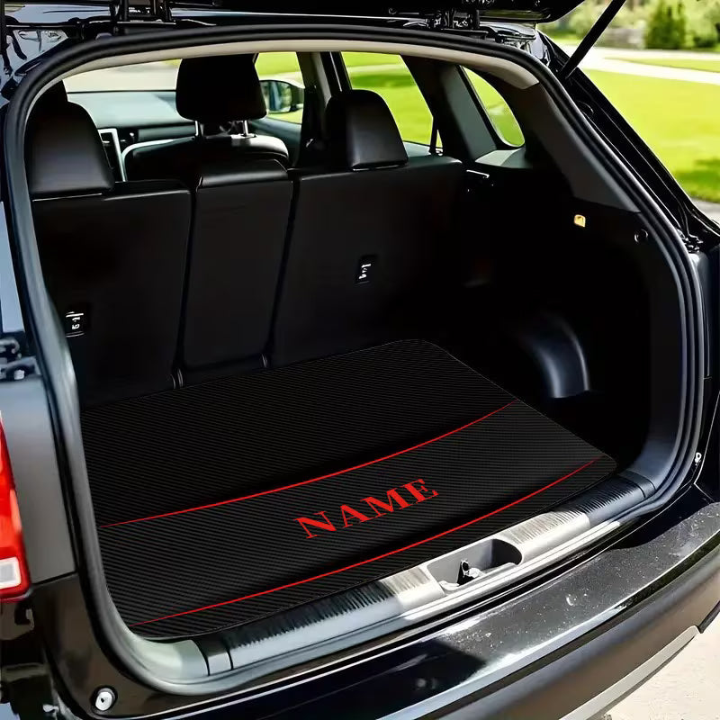 1pc Customizable Car Trunk Mat • Personalized Name & 1pc Customizable Car Trunk Mat • Personalized Name & Anniversary • Stylish Striped DesignAnniversary • Stylish Striped Design