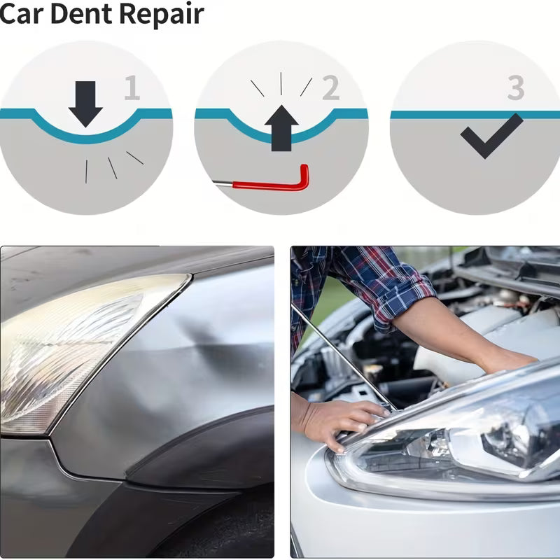 14pcs Heavy-Duty Car Door Repair Kit, Extra-Thick Air Cushion Wedge & Secure Unlock Tool