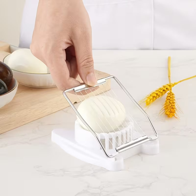 1 Egg Slicer, Stainless Steel Wire Cutter, Easy to Slice Eggs, Fruits & Vegetables