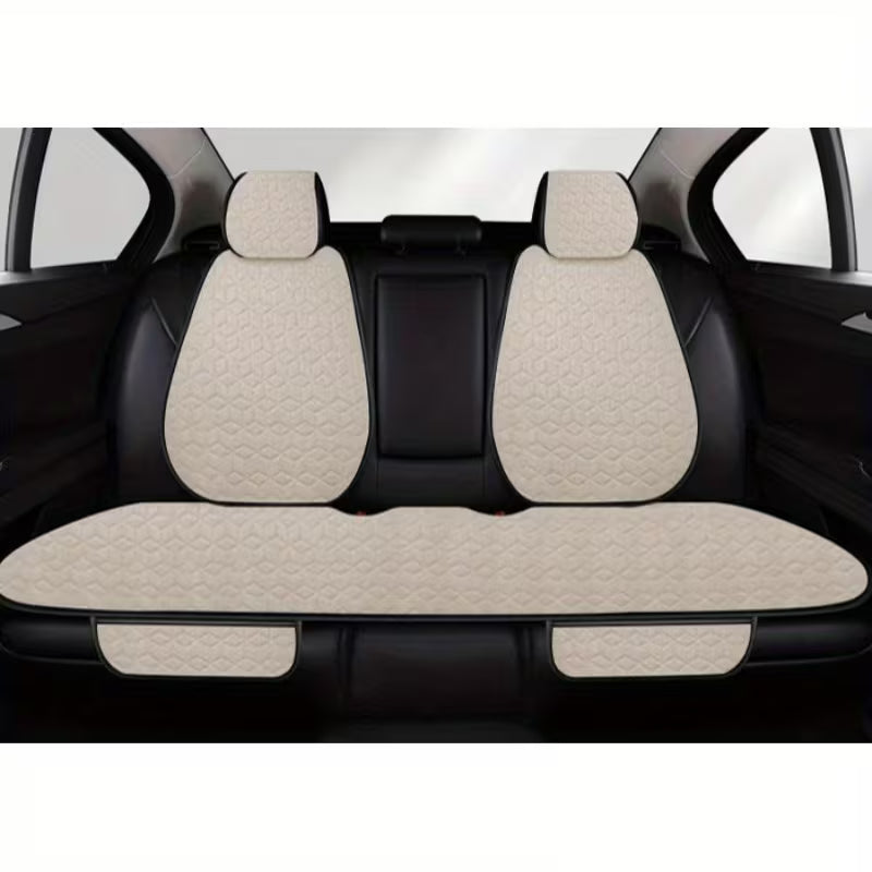 Full Set Car Seat Covers for 5 Seats, Front & Rear Seat Covers, Cool & Breathable Fabric, Universal Fit