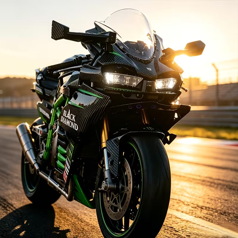 Night Phantom Motorcycle Building Blocks Toy