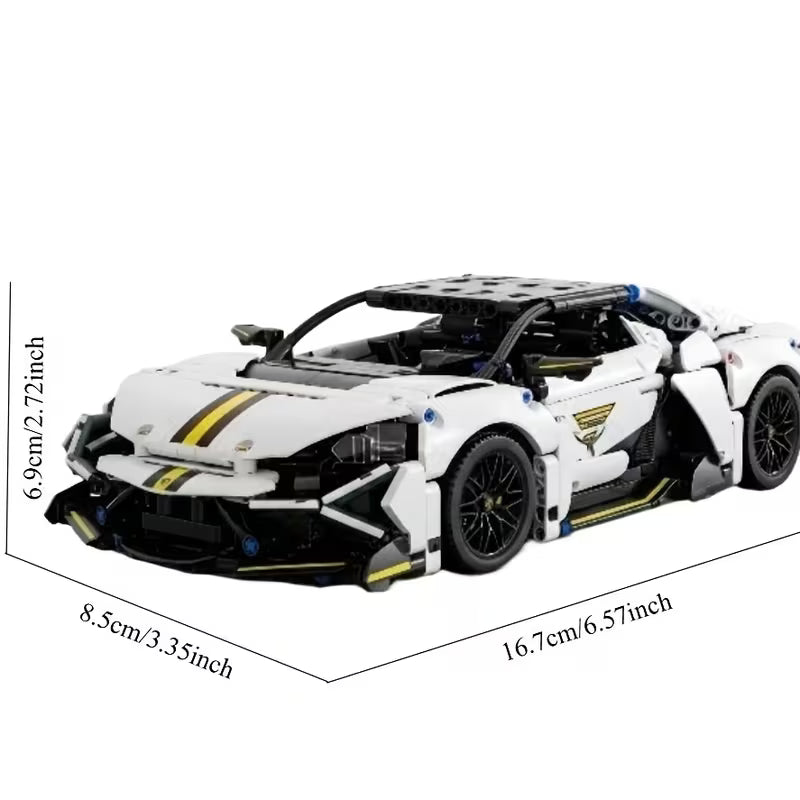 1054PCS Sports Car Building Blocks, STEM DIY Model Kit Friendly Storage Box & Birthday Gift for and Hobbyists