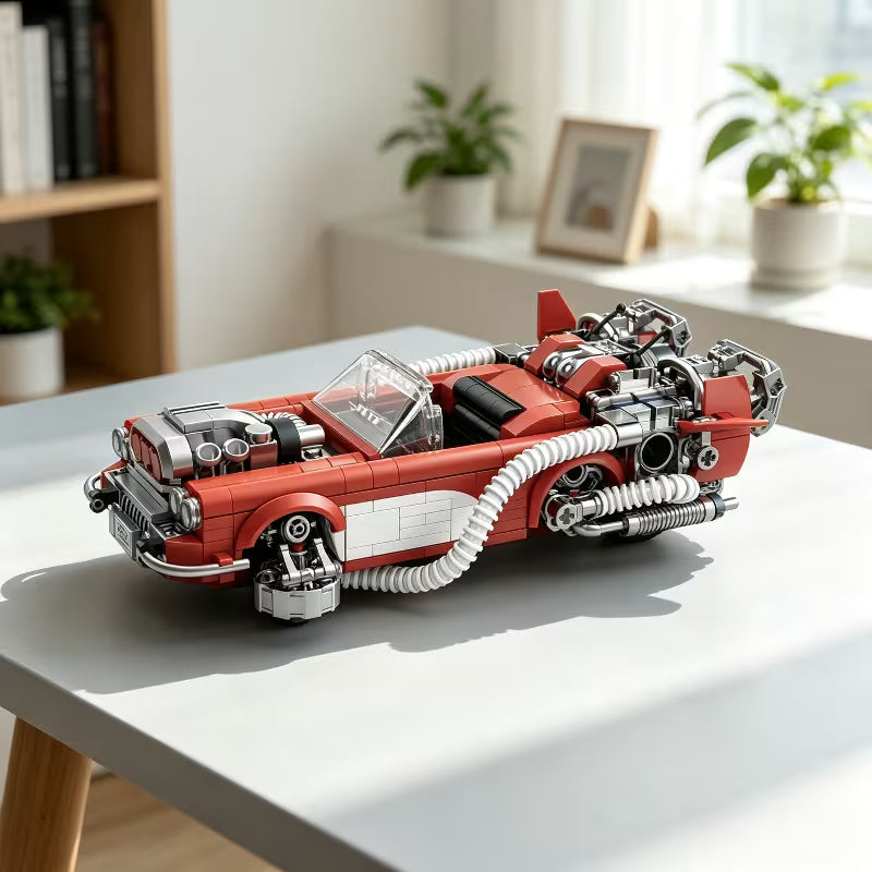 1017PCS Cyberpunk Sports Car Building Blocks Ideal Gift for Labor Day And Halloween Holiday Gifting, Hobby Enthusiast Ornament