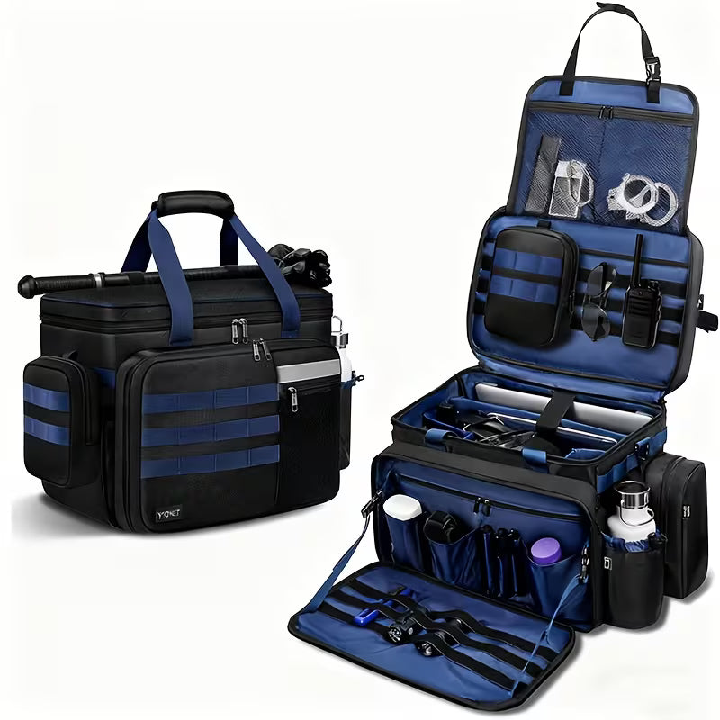 Extra Large Car Front Seat Organizer, MOLLE Pouch & 15.6 Inch Laptop Compartment, Multi-Pocket Utility Tote