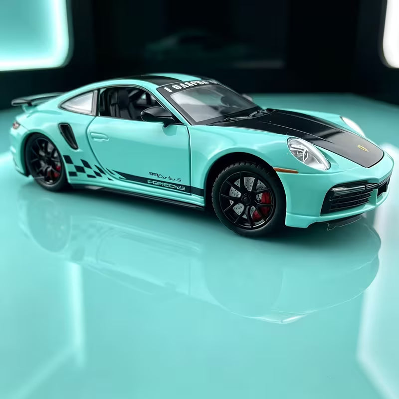 1:24 Cyan Blue Sports Coupe Model  Collectible, Christmas, Birthday, Holiday Gift
