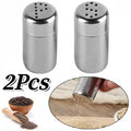 2pcs Mini Salt and Pepper Sets - Stainless Steel Salt and Pepper Shakers Set