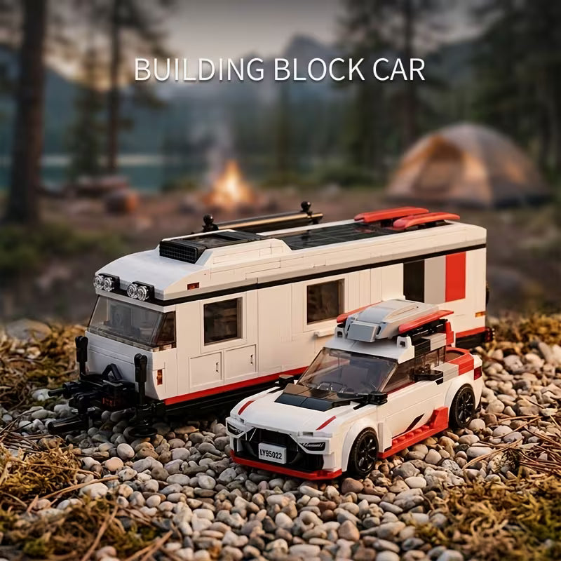 1294PCS Camper Trailer & Supercar Building Blocks Set