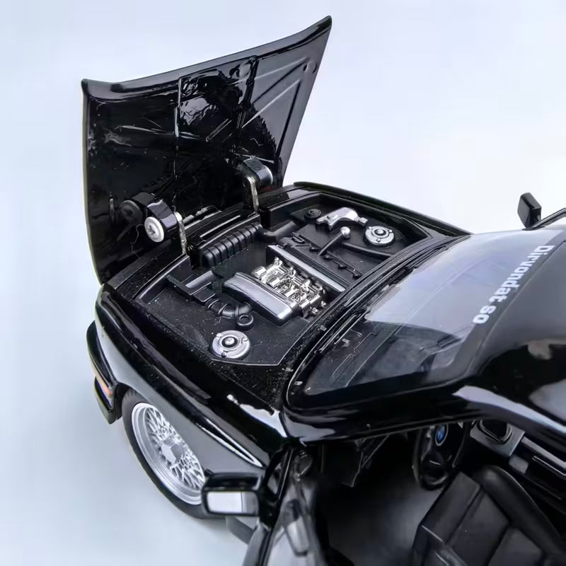 Premium 1:24 Scale, Alloy Luxury Car Model, Car Ornament, Miniature Model Car, Car Collectible, with Cool Garage Background Board Set. Comes with a Collection Base. Holiday Gift
