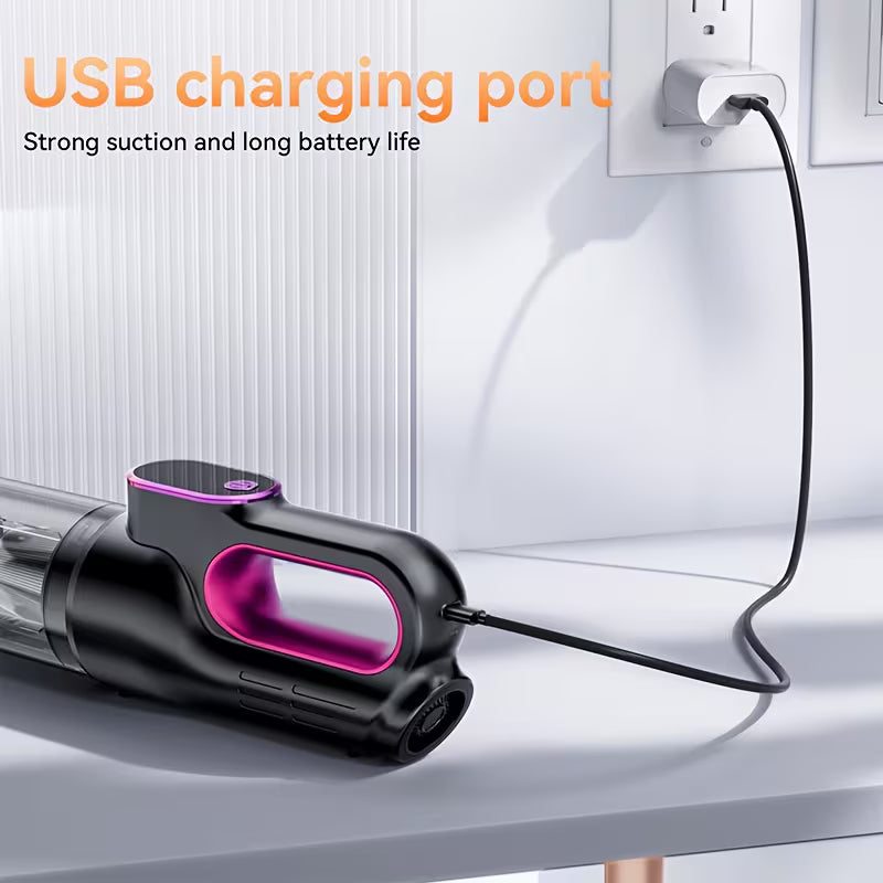 Cordless Handheld Vacuum with Brushless Motor, Powerful 16000pa Suction, LED Light, Blow/Suction Dual Mode, Multi-Nozzle,