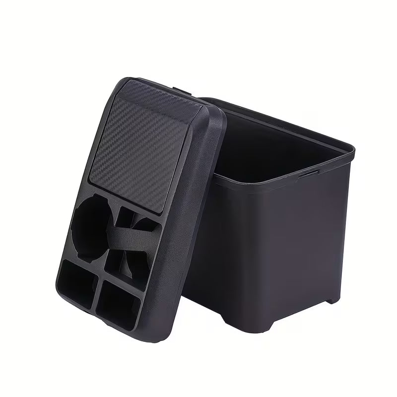 Car Interior Trash Can Multi-Function Storage Box Beverage Cup Holder Storage Box with Cup Holder