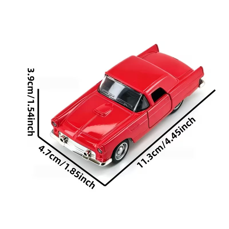 1:38 Scale Zinc Alloy Diecast Vintage Toy Car Model, Opening Doors, Pull-Back Action