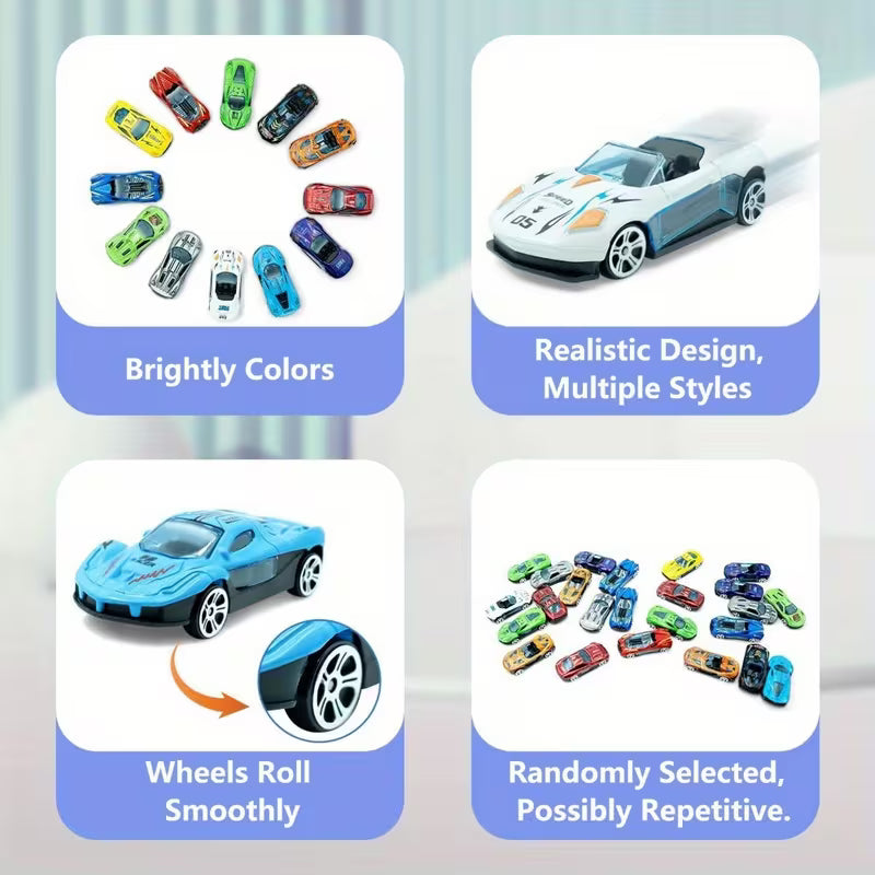 12 Alloy Racing Car Models Mini Alloy Toy Cars, Perfect for Birthday Or Halloween Gifts (Random