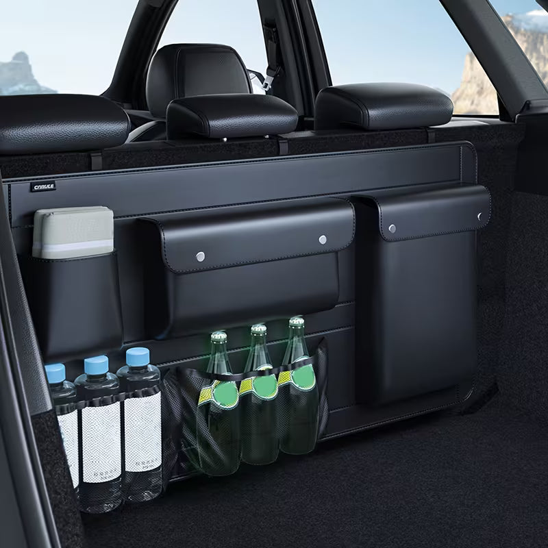 [Foldable Car Organizer] PVC/PU Material Available Car Trunk Storage Bag Foldable Car Organizer Bag Multifunctional Car Interior Trunk Clutter Organizer Box
