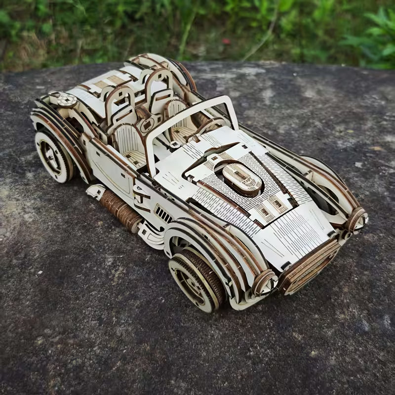 Build Your Own Cobra Racing 3D Wooden Puzzle Model Kit - A Fun And Educational DIY Gift