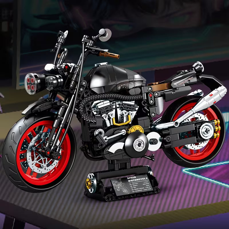 Classic Motorcycle Building Blocks Set Motorbike Model Kits Bricks Gifts