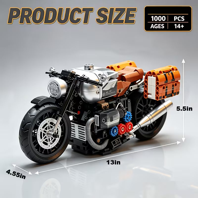 1:5 Motorcycle Building Blocks Set, 1000 PCS DIY Model Kit