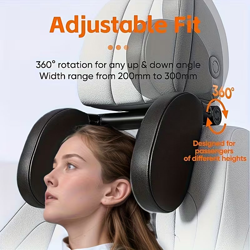 45D Memory Foam U-Shaped Car Headrest Neck Pillow 360° Adjustable