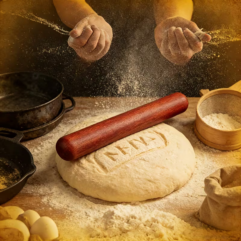 1pc Solid Wood Rolling Pin • 20cm Small Rolling Pin • Dumpling Wrapper/Baking Rolling Pin