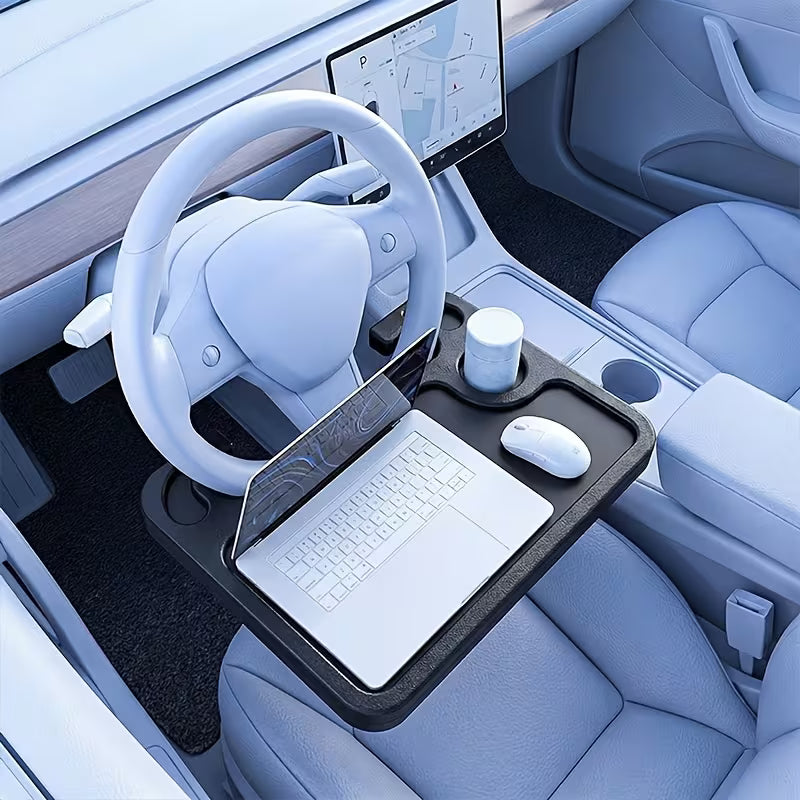 [Multi-Function Tabletop] 1pc Car Steering Wheel Multi-Function Large Tabletop, Suitable for Laptop Office Work,