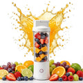 Portable Juicer Cup, Powerful Motor & Sharp Blade, Blends Fresh Fruits & Ice Cubes, USB Charging