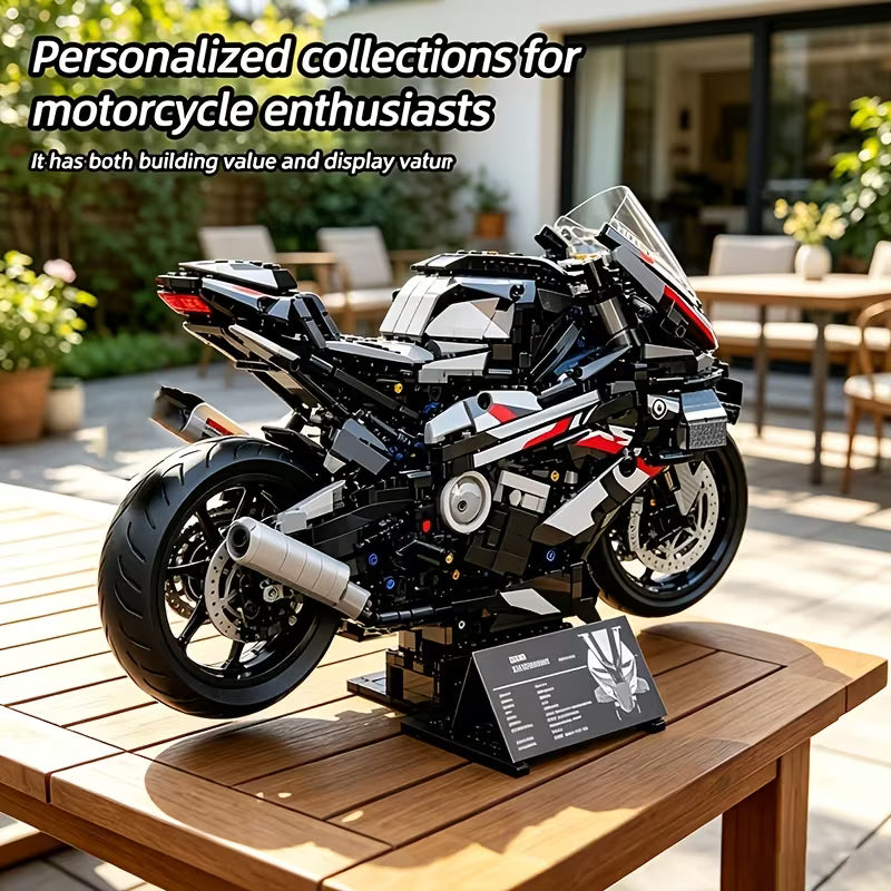 1920PCS Black Motorcycle Building Blocks