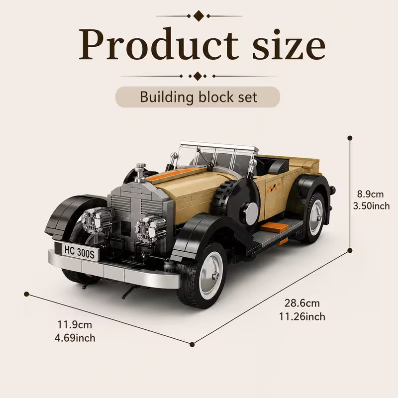 896PCS Vintage Classic Car Building Blocks Set  Christmas/New Year/birthday/party/Halloween/Valentine's Day/Easter!