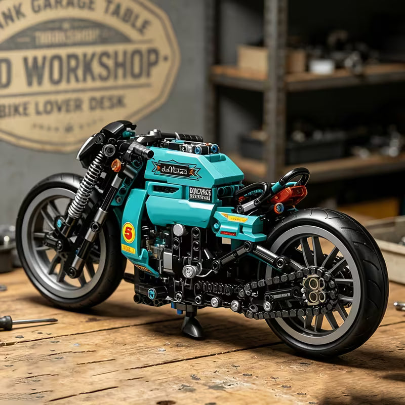 1030 PCS Cool Motorcycle Building Blocks, Mechanical Model Kit