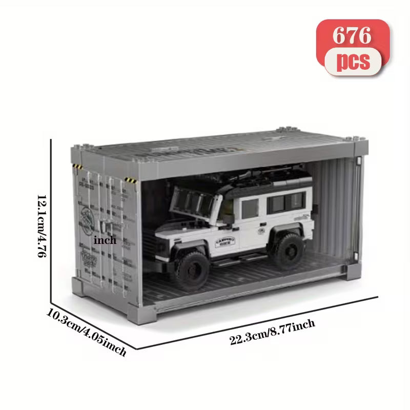 676PCS Camping Off-Road Car Building Blocks collection of home decorations Halloween Thanksgiving Christmas gifts
