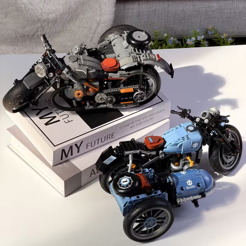 Motorcycle Building Blocks Set, STEM Education Learning Toys, Creative DIY Blocks, Collectible Models, Surprise Gift for Children