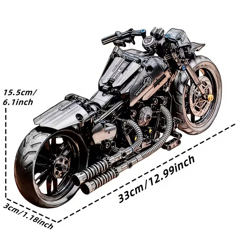 1000+Pcs Vintage Motorcycle Building Blocks  Christmas, Halloween, Thanksgiving And Birthday Surprise Gift