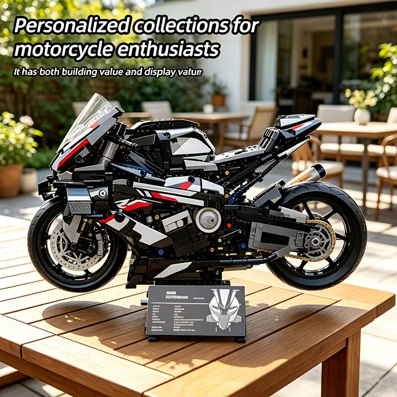 1920PCS Black Motorcycle Building Blocks