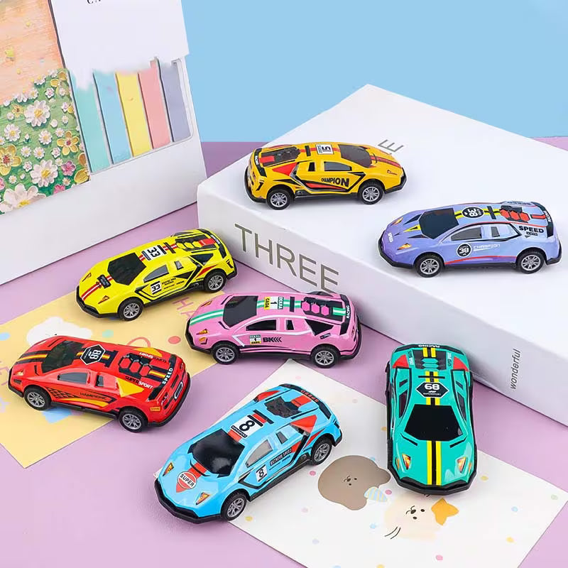 8pcs Random Metal Spring Toy Cars for Kids
