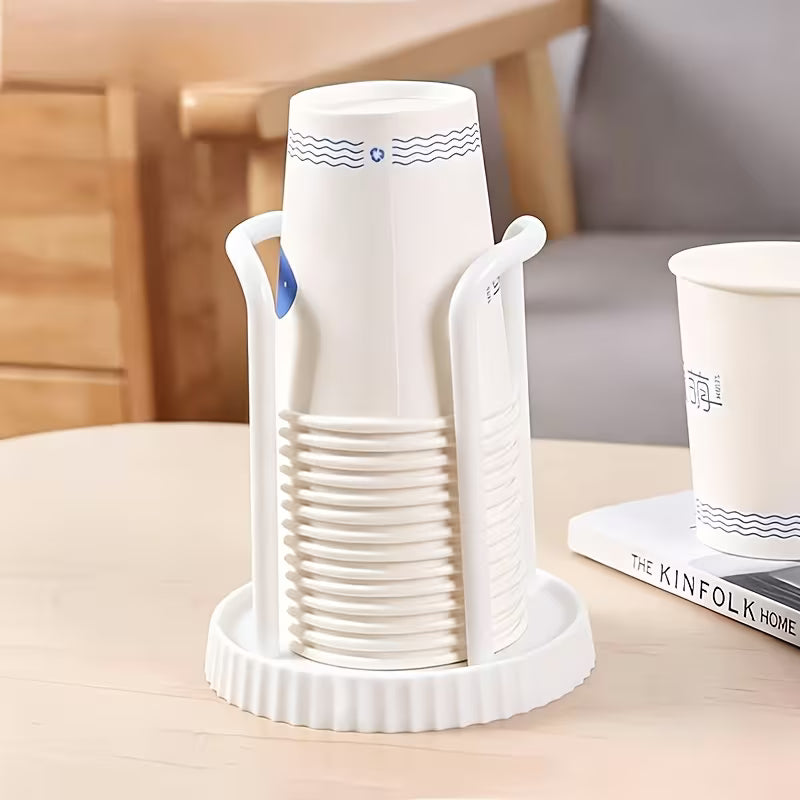 1pc Disposable Paper Cup Holder - Adjustable Plastic Tray, Multi-functional Cup Storage Rack
