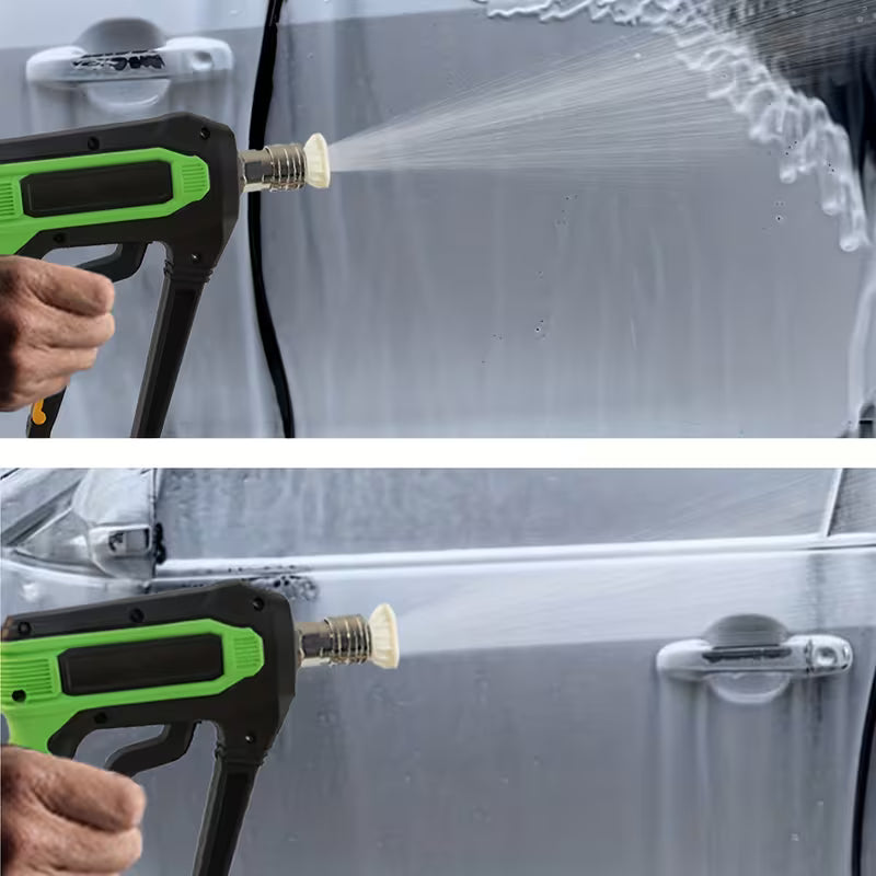 Short Pressure Washer Gun, High Pressure Washer Gun M22-14mm & 1/4 Quick Connector Car Accessories Car Washing Gun Car Cleaning Kit, Outer Soft Rubber,