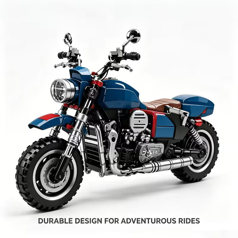 DIY Motorcycle Building Blocks Kit ABS Challenge Collection Gift