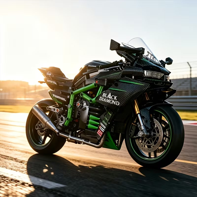 Night Phantom Motorcycle Building Blocks Toy