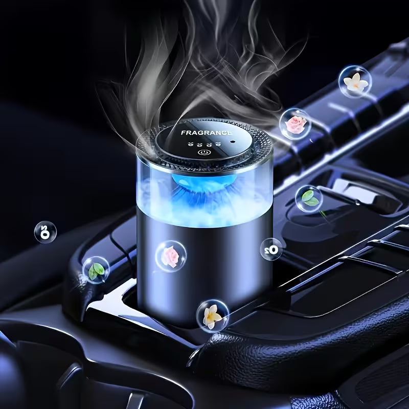 2pcs Multi Purpose Car Intelligent Nebulizing Aromatherapy Machine, Automatic Light Switch, Dual Light Adjustment