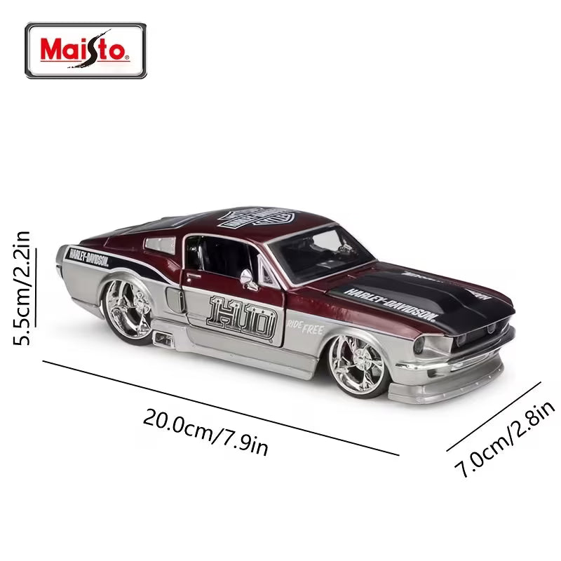 Maisto 1:24 1967 Ford Mustang GT Modified Alloy Car Model Diecast Metal Toy Sports Car Model Simulation Collection Children Gift