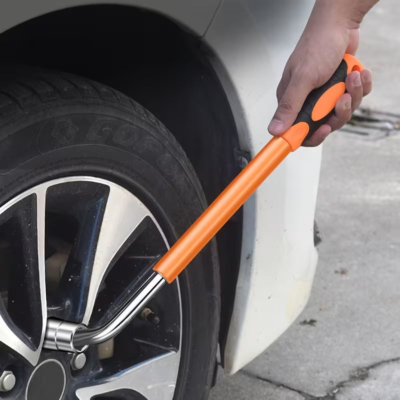A Set of Telescopic Tire Wrenches, Hexagonal Head, Chrome Vanadium Steel, Compatible with Various Models, 4-In-1 Socket Size 17/19/21/23 Mm,