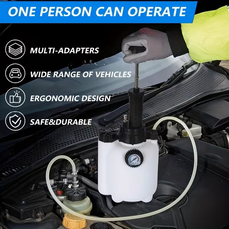 Three-Liter Manual Brake Oil Replacement Kit with Four Different Adapter Models, Suitable for Most Car Models, Simple And Quick