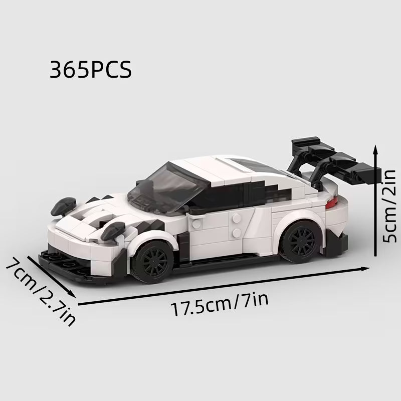 365PCS MOC Super Sports Car Building Blocks, DIY Assembly Model Kit