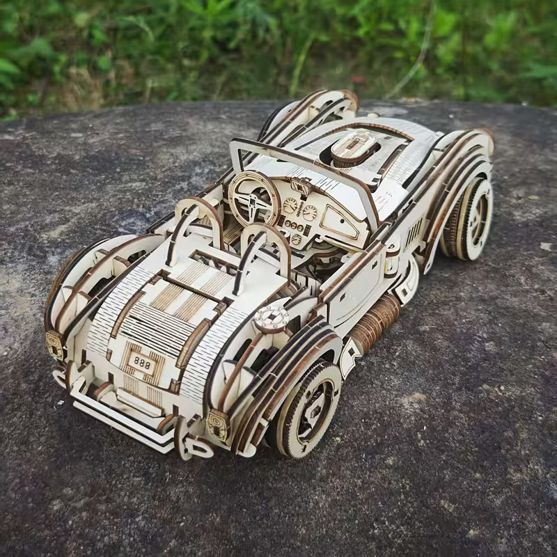 Build Your Own Cobra Racing 3D Wooden Puzzle Model Kit - A Fun And Educational DIY Gift