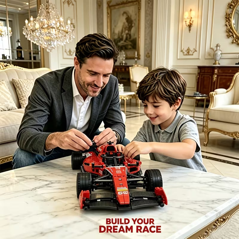 1:14 Scale Red Sports Car Building Blocks Toy