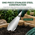 304 Stainless Steel Gardening Shovel, Pointed/Flat Blade, Rust-Resistant, Easy to Clean, Multi-Functional Garden Hand Shovel