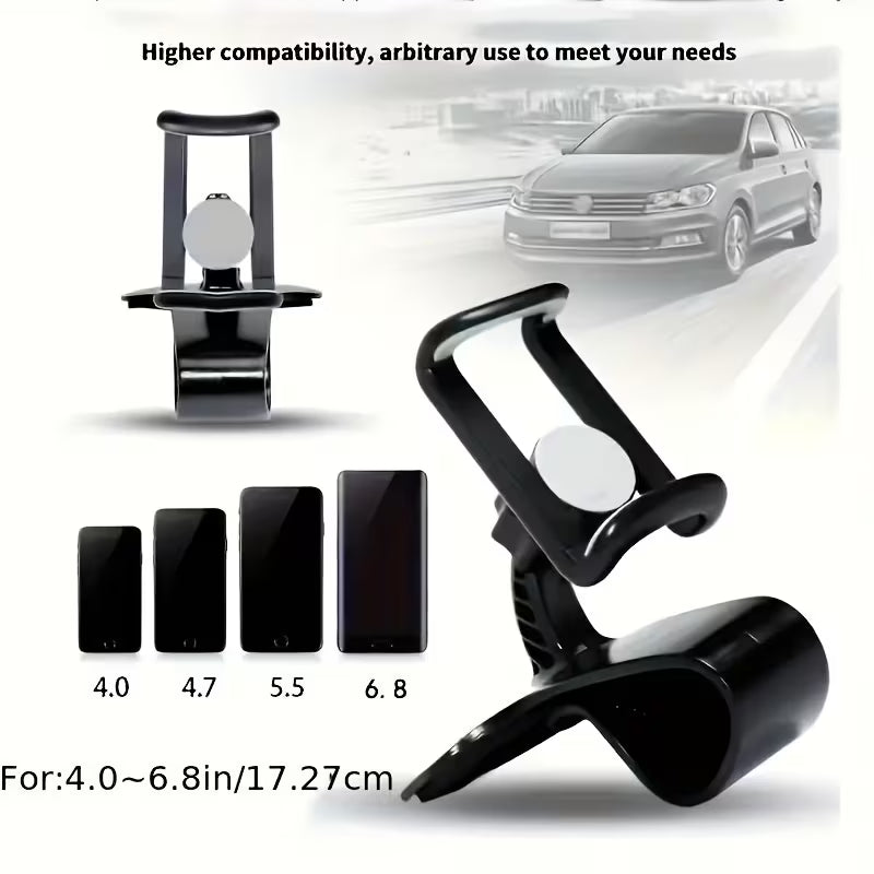Car Mobile Phone Holder, Multifunctional Phone Mount, Rotatable Fixing Device, Suitable for GPS Navigation