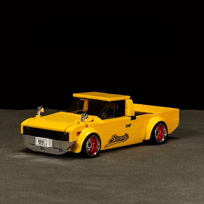 Matching Container Shaped Display Box Storage Box Vintage Building Blocks American Pickup Truck Building Blocks Assembly Men's Gift