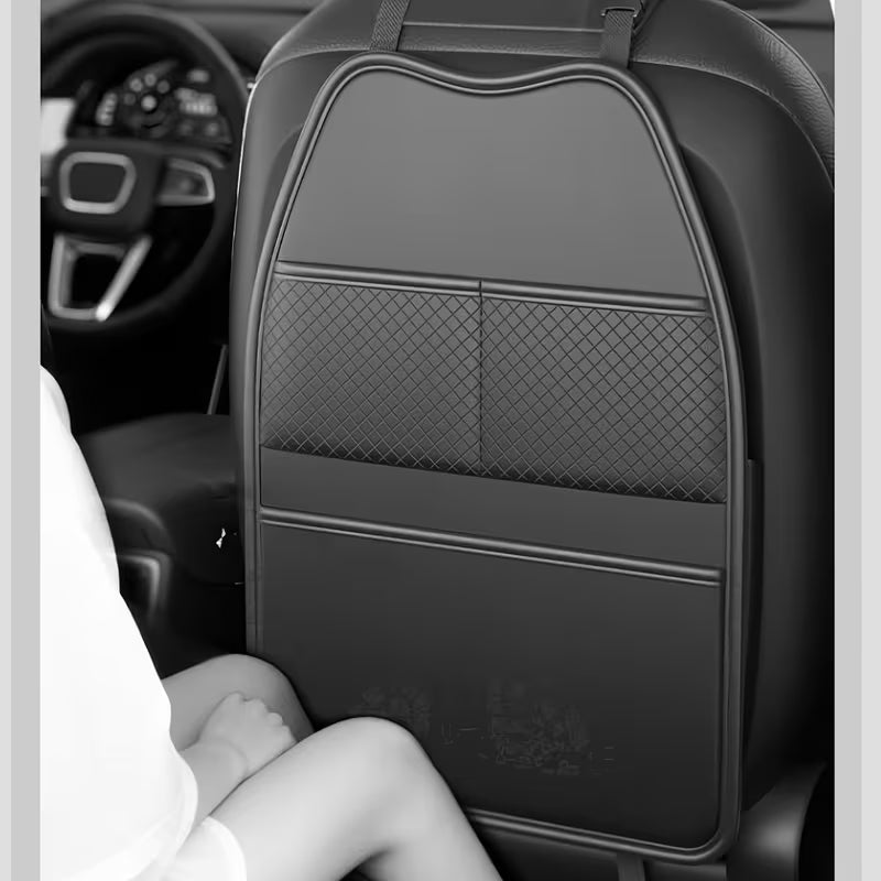2-Pack Car Seat Back Organizer with Tablet Pocket, Kick-Proof Car Seat Back Storage Bag, PU Material Vehicle Storage Organizer,