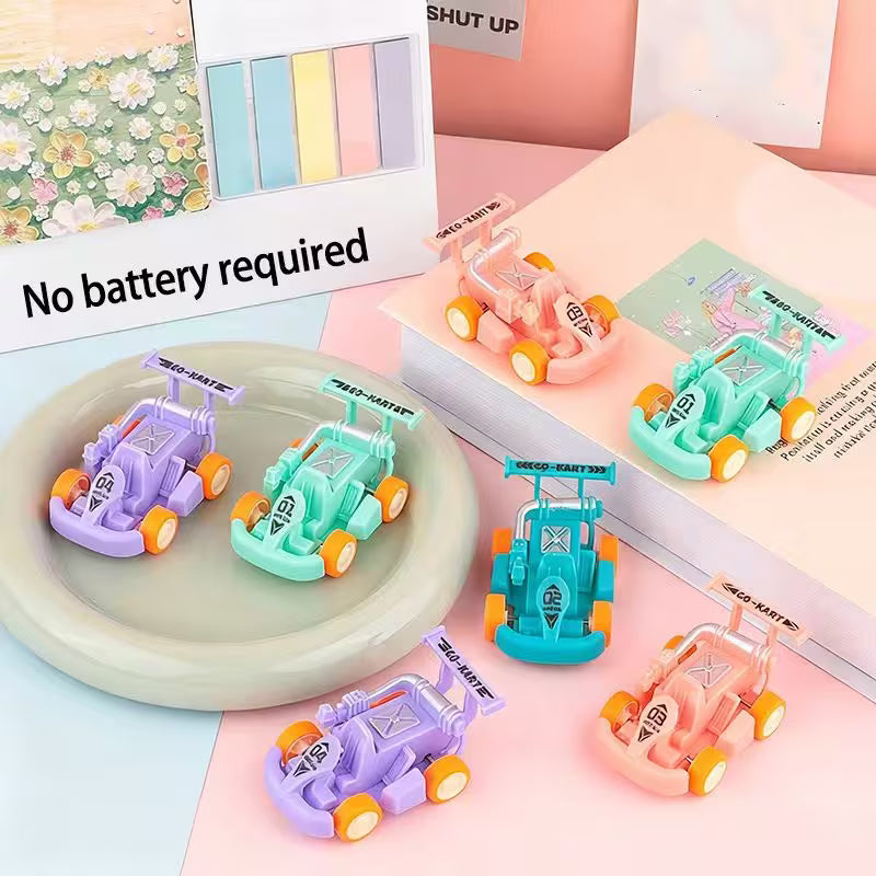 15PCS Colorful Pull Back Go-Kart Cars for Kids, Battery-Free Toy Cars