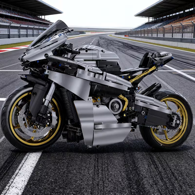 1641+PCS Large Motorcycle Building Blocks